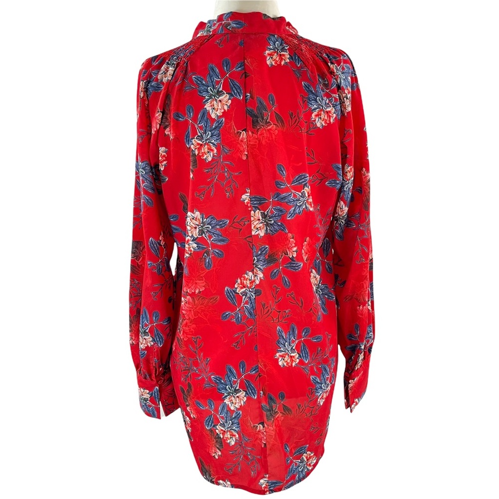 French Connection Kioa Crepe Tie Neck Top - Picture 6 of 7